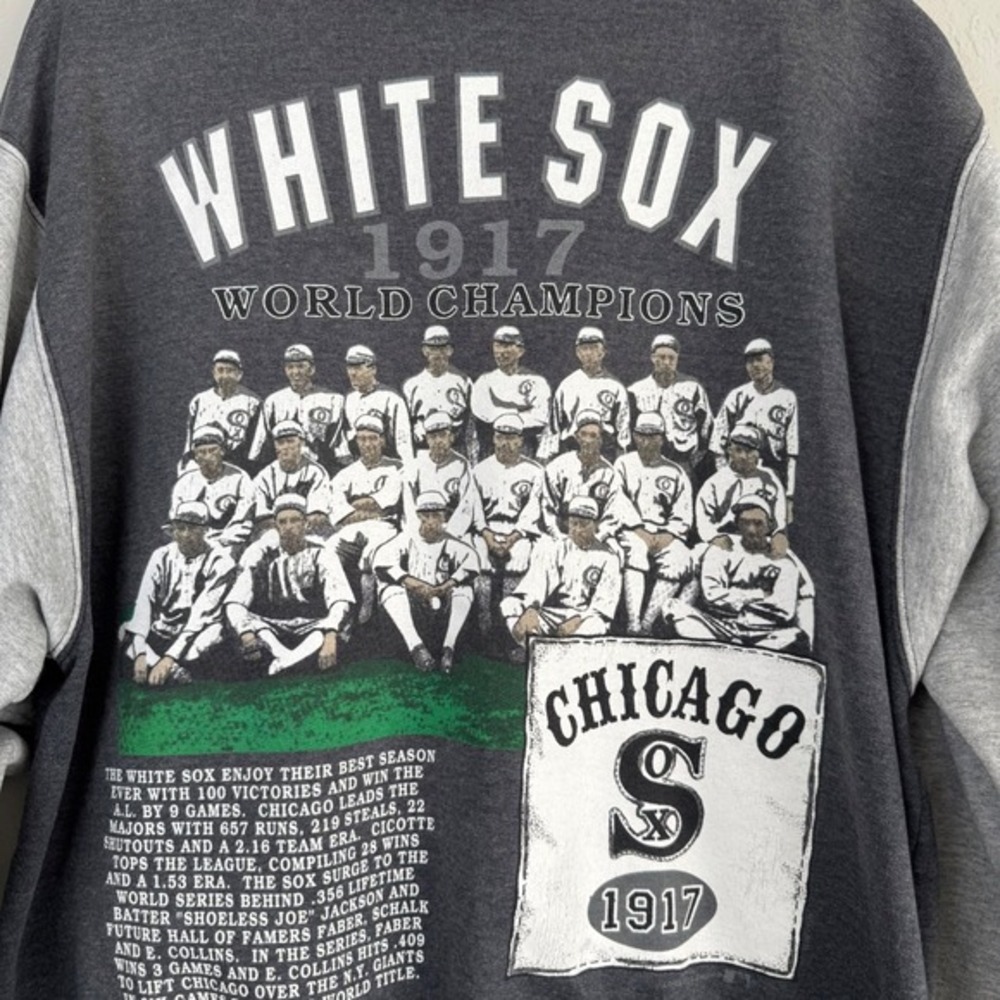 Vintage Long Gone Chicago White Sox 1917 World Champions Varsity Jacket L - Picture 8 of 10